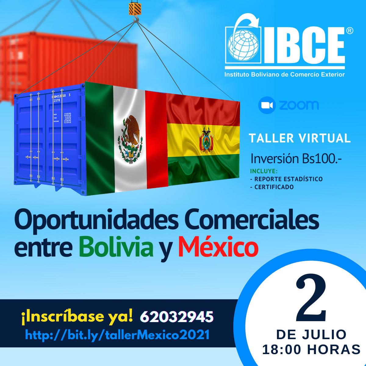 Taller Virtual: Oportunidades Comerciales entre Bolivia y México