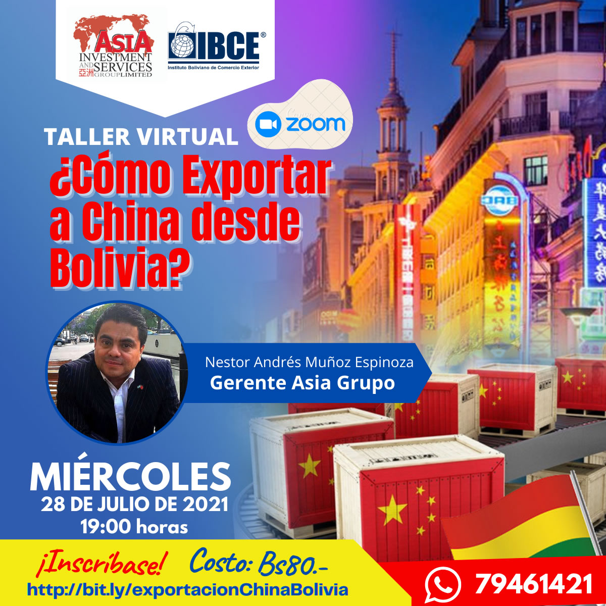 Taller Virtual¿Cómo exportar a China desde Bolivia?
