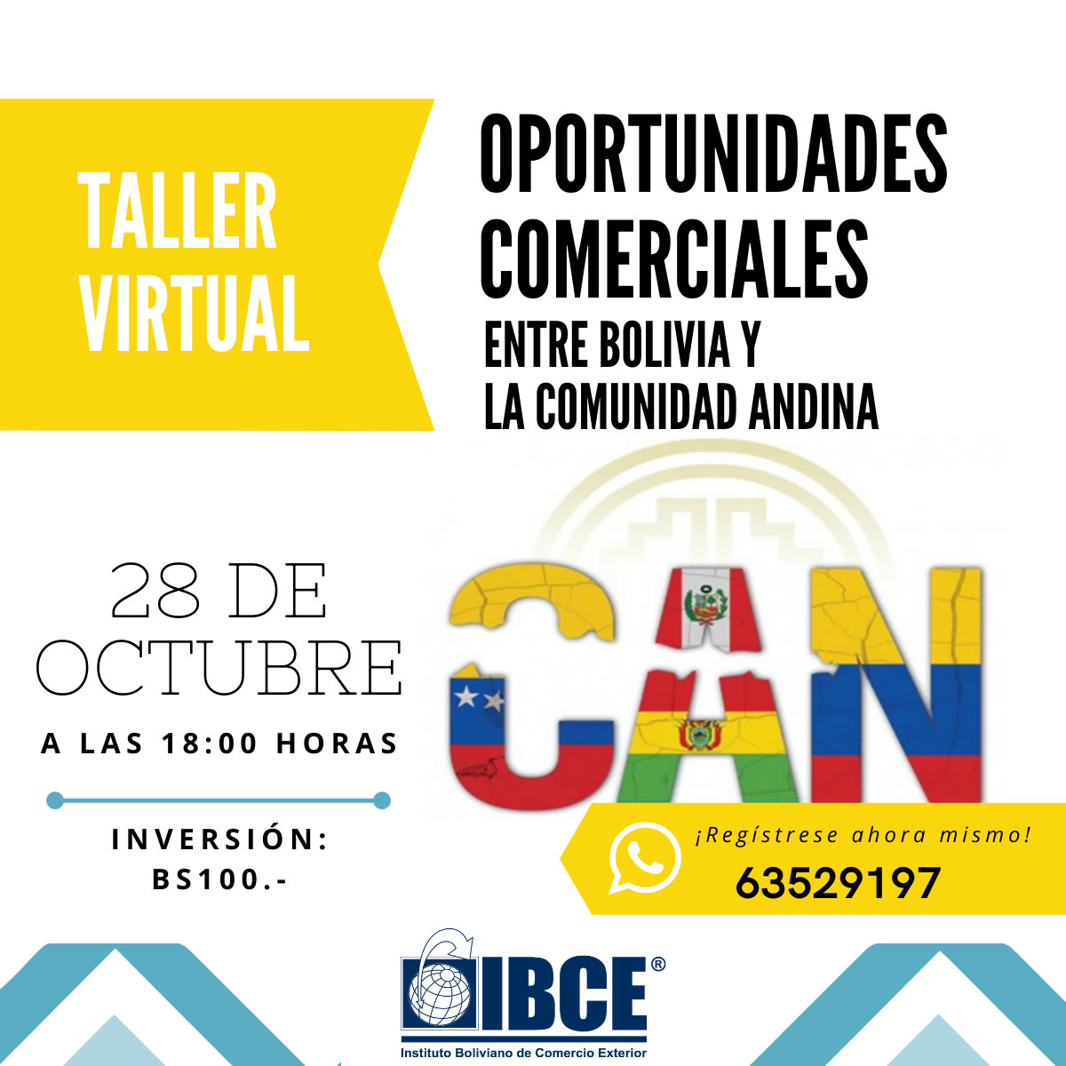 Taller Virtual: Oportunidades Comerciales entre Bolivia y la Comunidad Andina